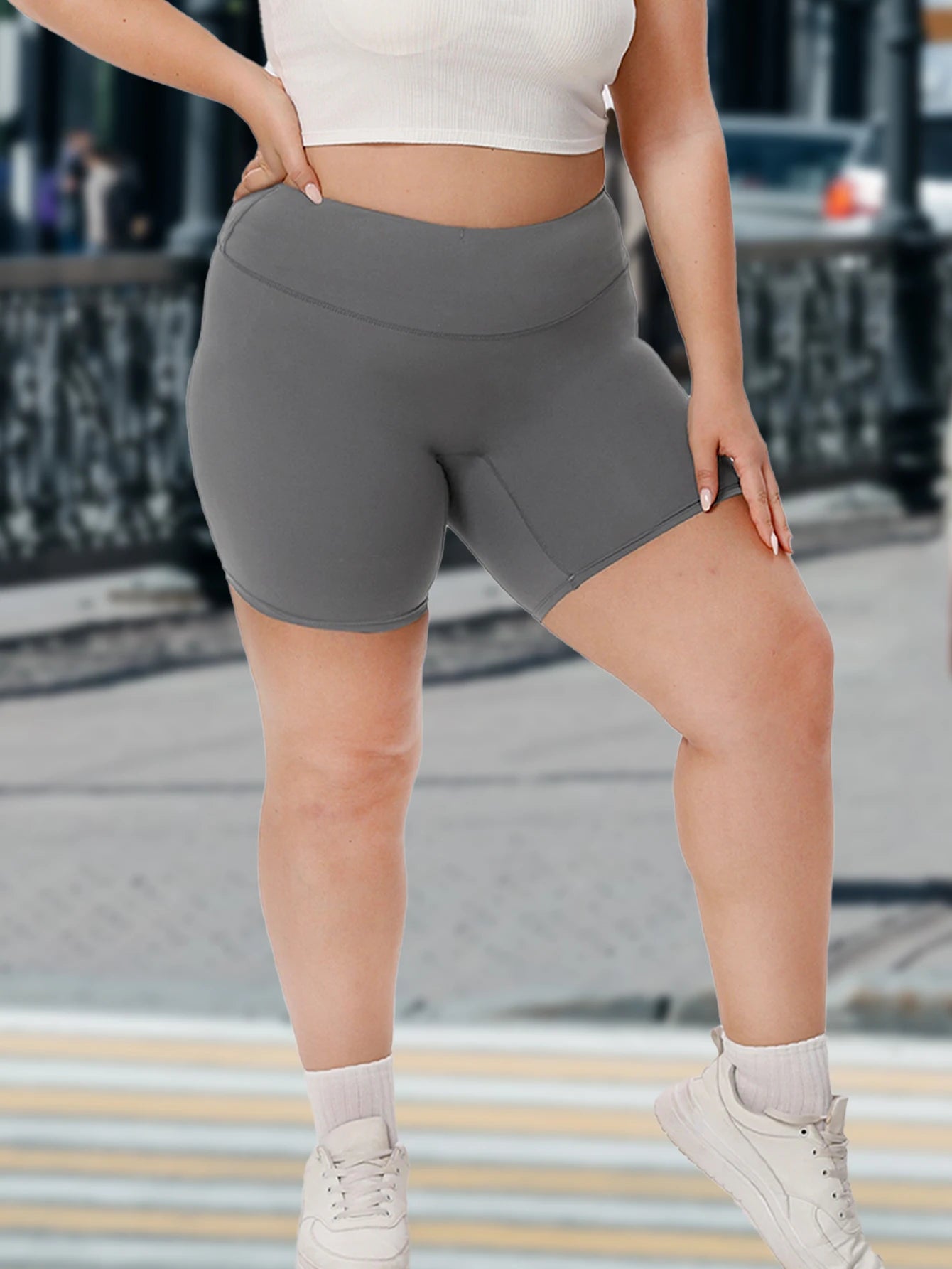 Legging short essentiel extensible grande taille LeggingFix