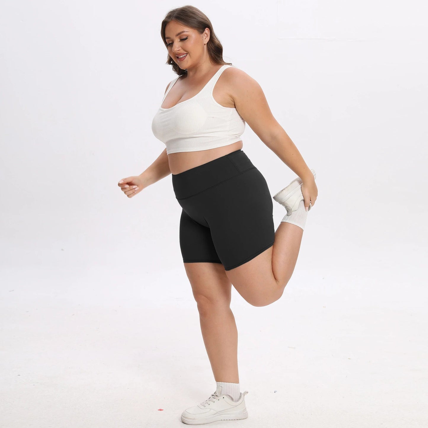 Legging short essentiel extensible grande taille LeggingFix